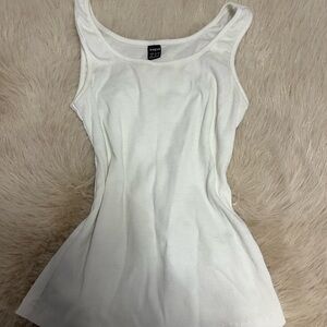 SHEIN White Ribbed Tank Top